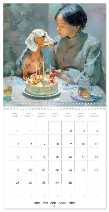Dachshunds Illustrations - A hunter with humorous nature (CALVENDO Monthly Calendar 2027)