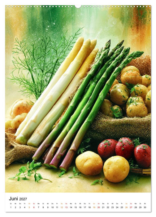 Gemüse im Fokus - frisch, bunt, köstlich (CALVENDO Wandkalender 2027)