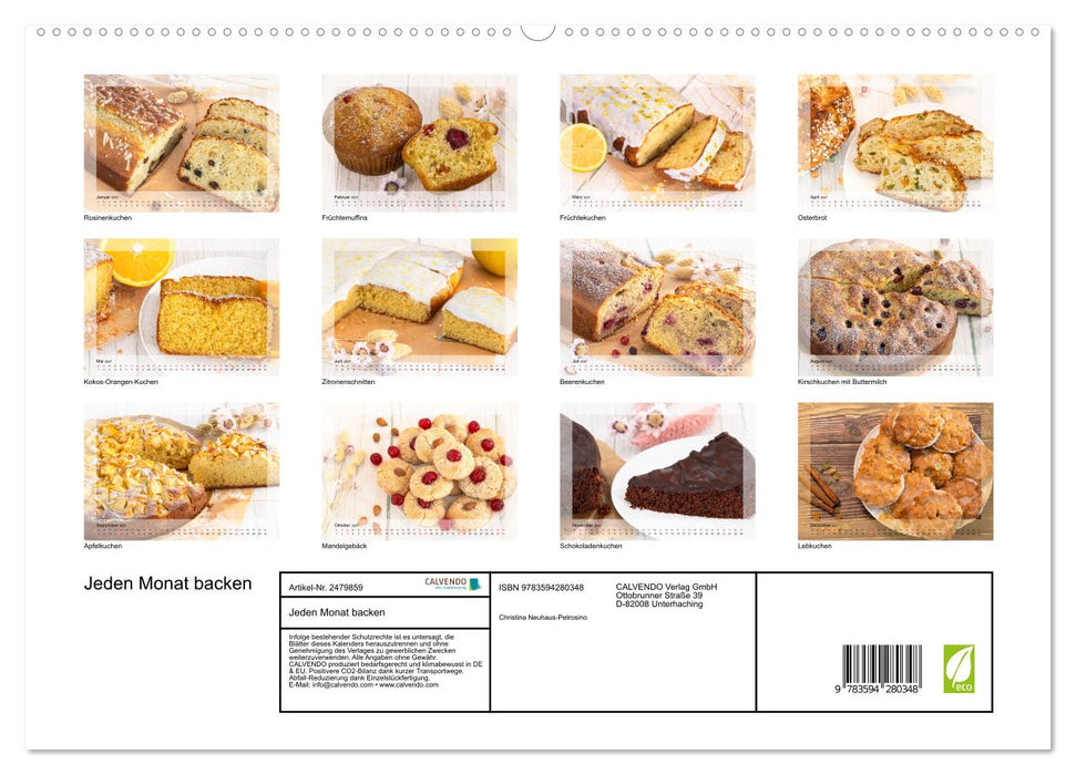 Jeden Monat backen (CALVENDO Premium Wandkalender 2027)