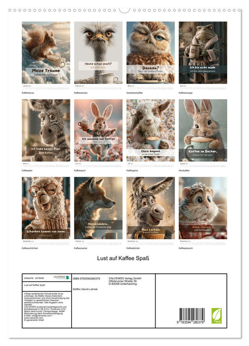 Lust auf Kaffee Spaß (CALVENDO Premium Wandkalender 2027)