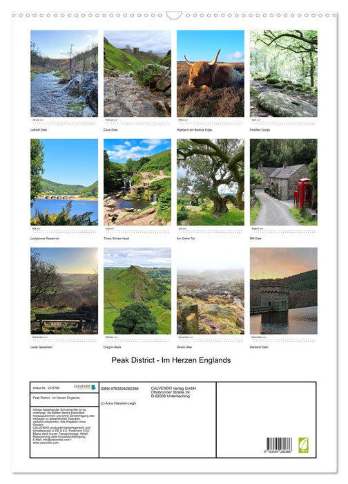 Peak District - Im Herzen Englands (CALVENDO Wandkalender 2027)