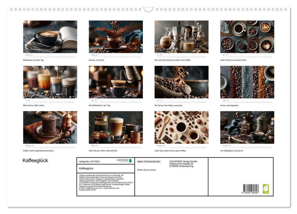 Kaffeeglück (CALVENDO Wandkalender 2027)
