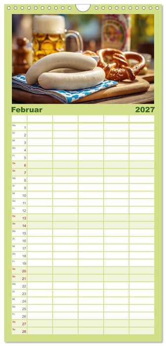 Bayrische Weißwurst - Traditioneller Küchenkalender für Genießer (CALVENDO Familienplaner 2027)