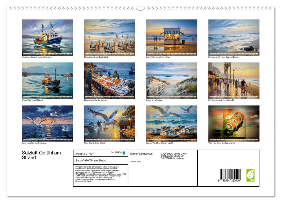 Salzluft-Gefühl am Strand (CALVENDO Premium Wandkalender 2027)