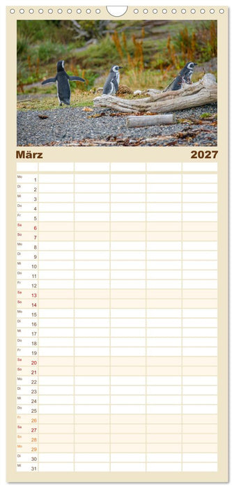 Patagonien, Tierra del Fuego: Am Rand der Welt (CALVENDO Familienplaner 2027)