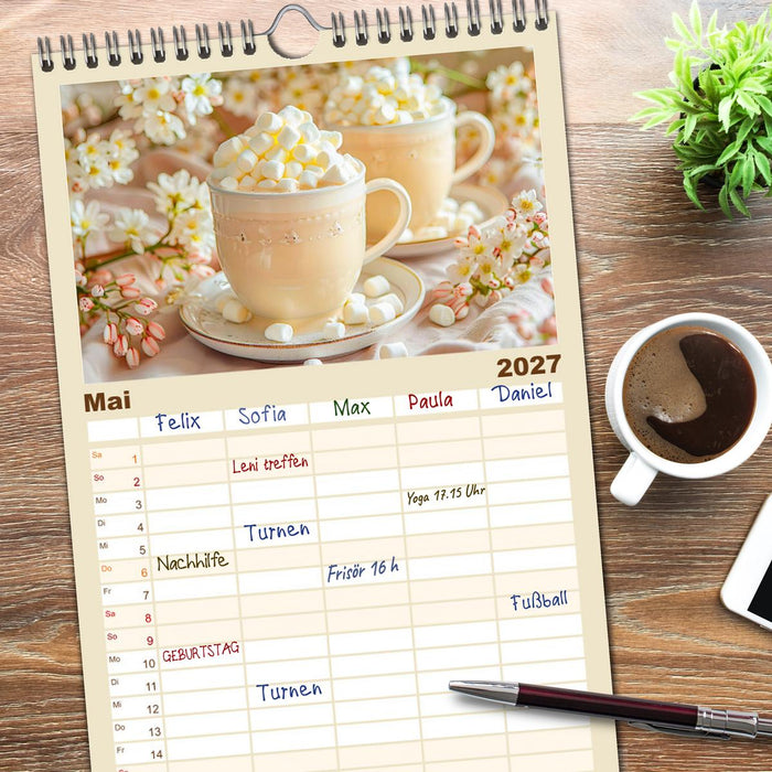 Cappuccino, Latte und mehr - Der große Kaffeekalender (CALVENDO Familienplaner 2027)
