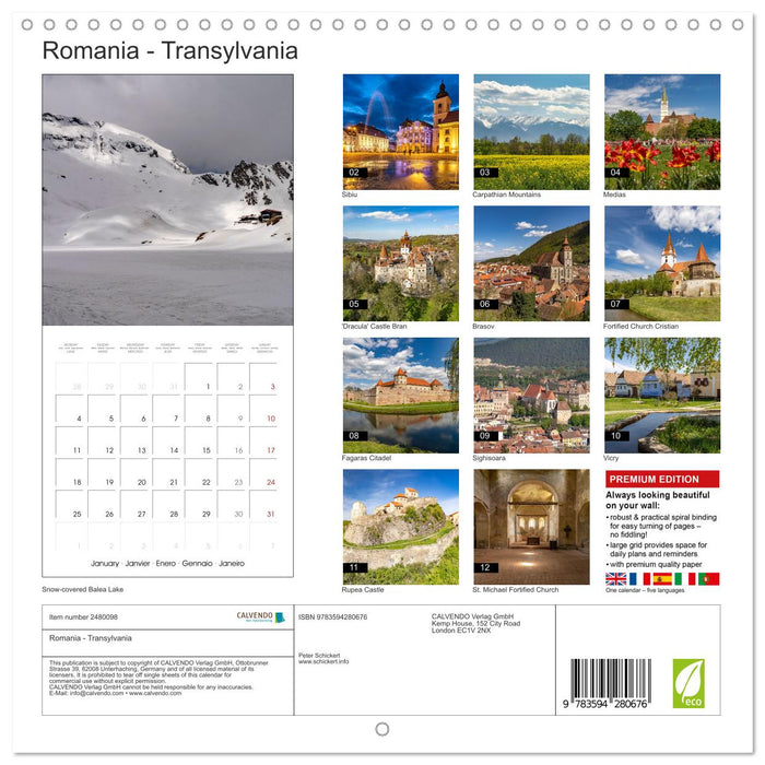 Romania - Transylvania (CALVENDO Monthly Calendar 2027)