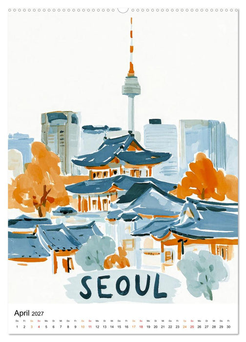 City Colors - Reise um den Globus (CALVENDO Premium Wandkalender 2027)