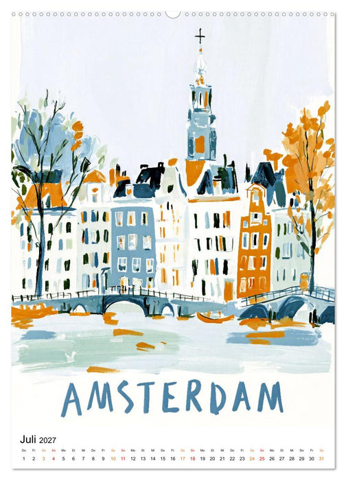 City Colors - Reise um den Globus (CALVENDO Premium Wandkalender 2027)