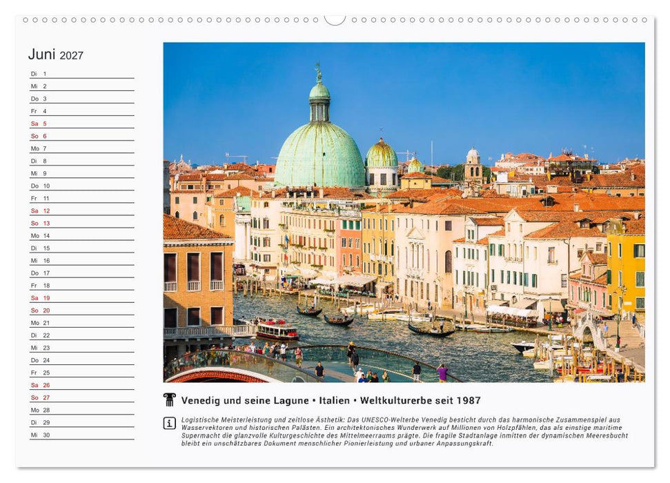 UNESCO Welterbe – die Schatztruhe unseres Planeten (CALVENDO Premium Wandkalender 2027)
