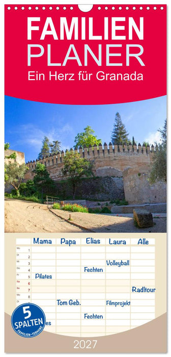 Ein Herz für Granada (CALVENDO Familienplaner 2027)