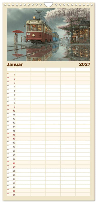 Straßenbahnen - Pulsadern der Stadt (CALVENDO Familienplaner 2027)