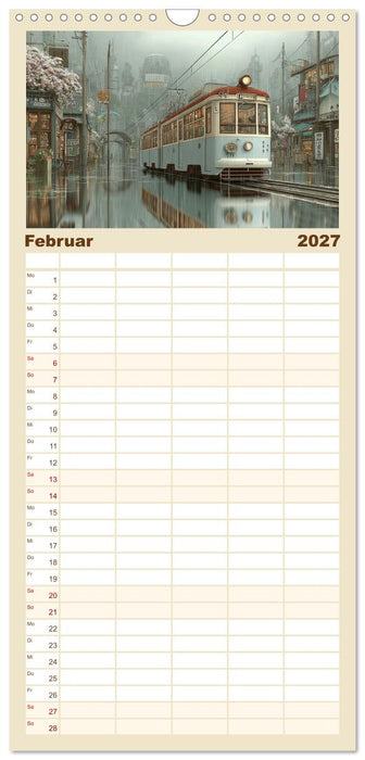 Straßenbahnen - Pulsadern der Stadt (CALVENDO Familienplaner 2027)