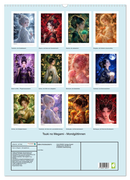 Tsuki no Megami - Mondgöttinnen (CALVENDO Wandkalender 2027)