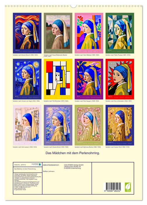 Das Mädchen mit dem Perlenohrring. (CALVENDO Premium Wandkalender 2027)