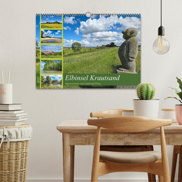 Elbinsel Krautsand - Impressionen von Land und Fluss (CALVENDO Wandkalender 2027)