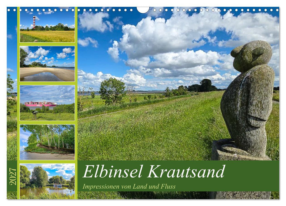 Elbinsel Krautsand - Impressionen von Land und Fluss (CALVENDO Wandkalender 2027)