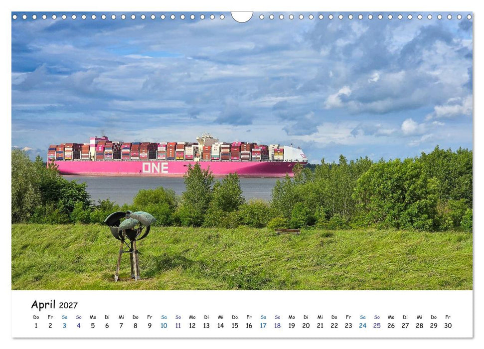 Elbinsel Krautsand - Impressionen von Land und Fluss (CALVENDO Wandkalender 2027)