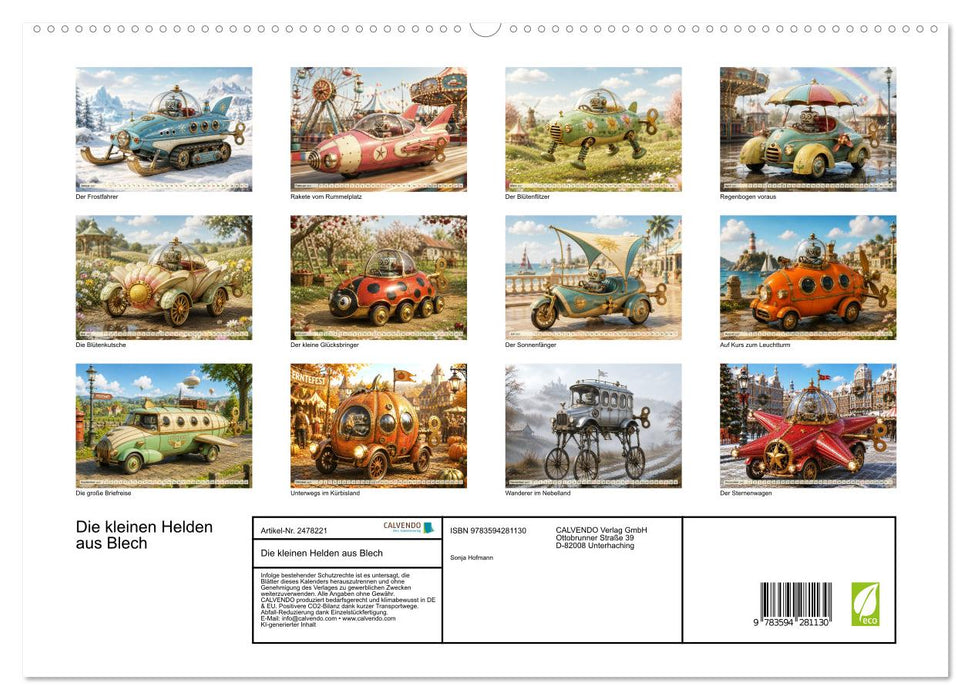 Die kleinen Helden aus Blech (CALVENDO Premium Wandkalender 2027)