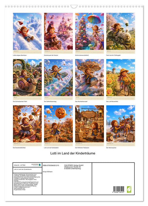 Lotti im Land der Kinderträume (CALVENDO Wandkalender 2027)