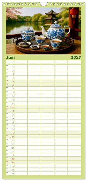 Teezeremonien aus aller Welt (CALVENDO Familienplaner 2027)