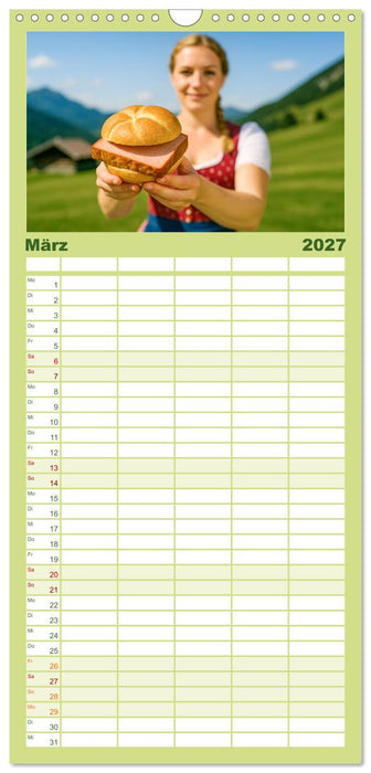 Leberkäse-Kalender - Die Leberkässemmel aus Bayern (CALVENDO Familienplaner 2027)