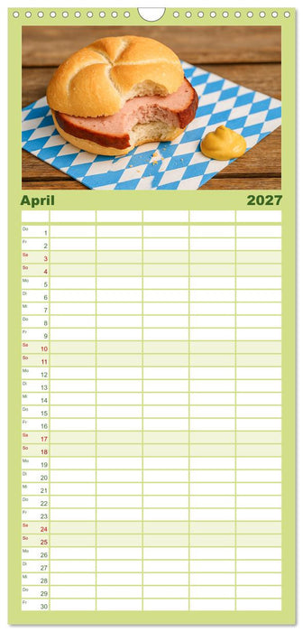 Leberkäse-Kalender - Die Leberkässemmel aus Bayern (CALVENDO Familienplaner 2027)