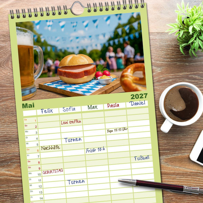 Leberkäse-Kalender - Die Leberkässemmel aus Bayern (CALVENDO Familienplaner 2027)