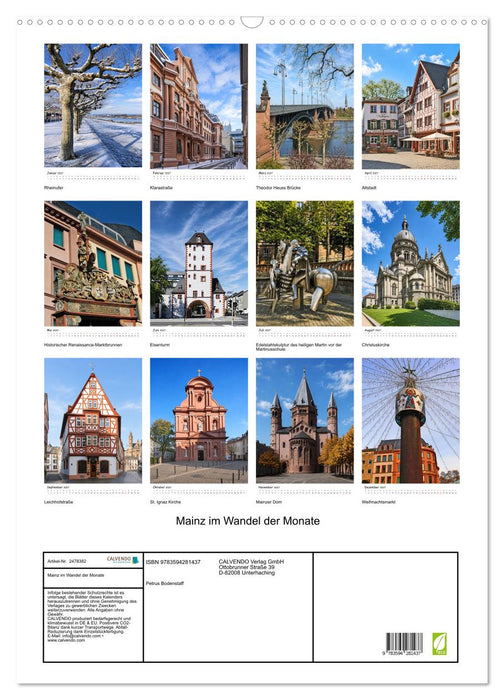 Mainz im Wandel der Monate (CALVENDO Wandkalender 2027)