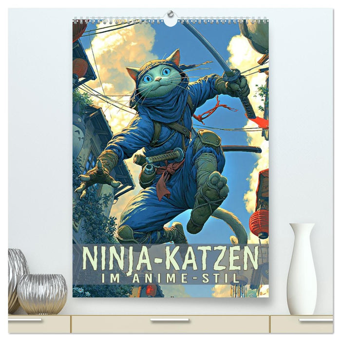 Ninja-Katzen - im Anime-Stil (CALVENDO Premium Wandkalender 2027)
