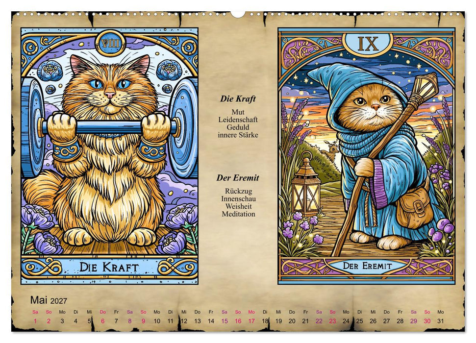 Katzentarot (CALVENDO Premium Wandkalender 2027)