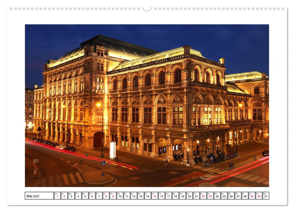 Wien im Lichterglanz (CALVENDO Premium Wandkalender 2027)