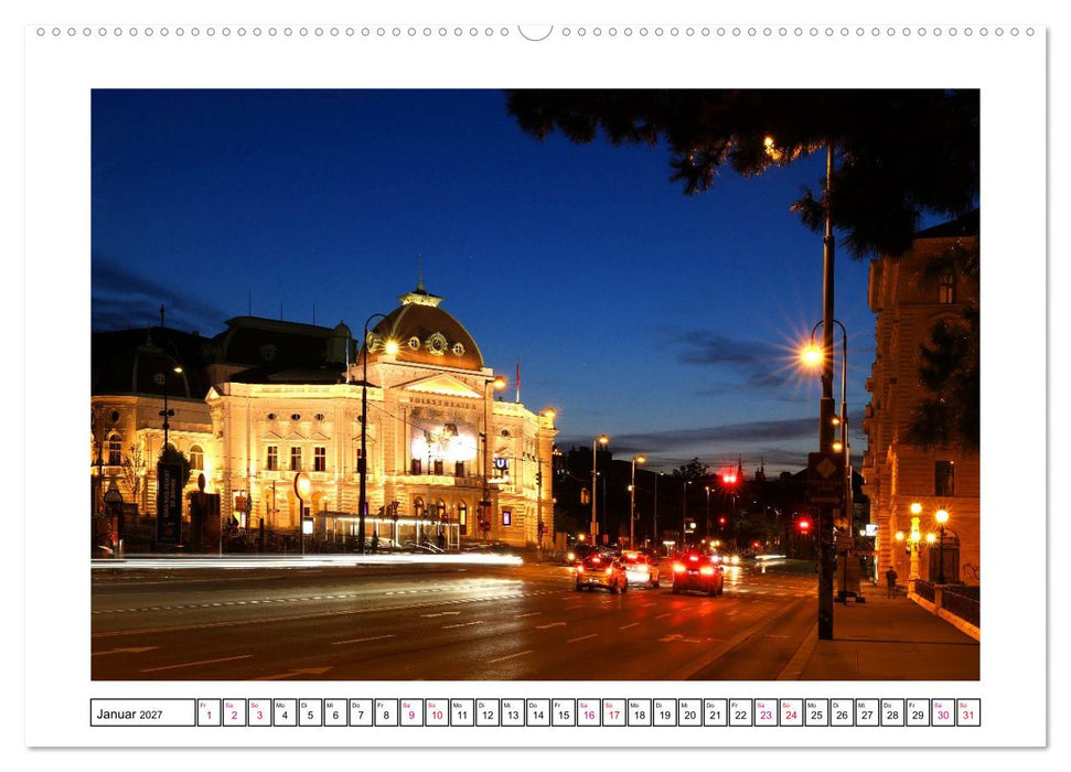 Wien im Lichterglanz (CALVENDO Wandkalender 2027)