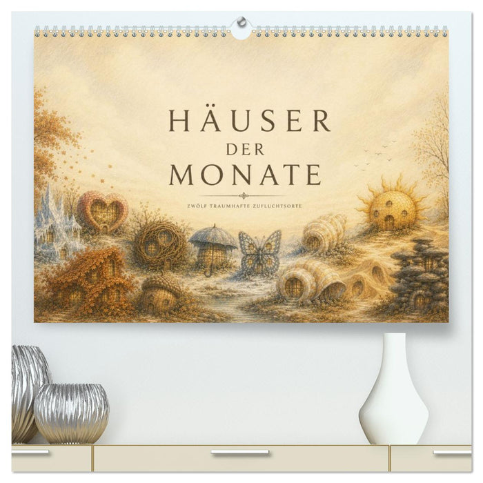 Häuser der Monate (CALVENDO Premium Wandkalender 2027)
