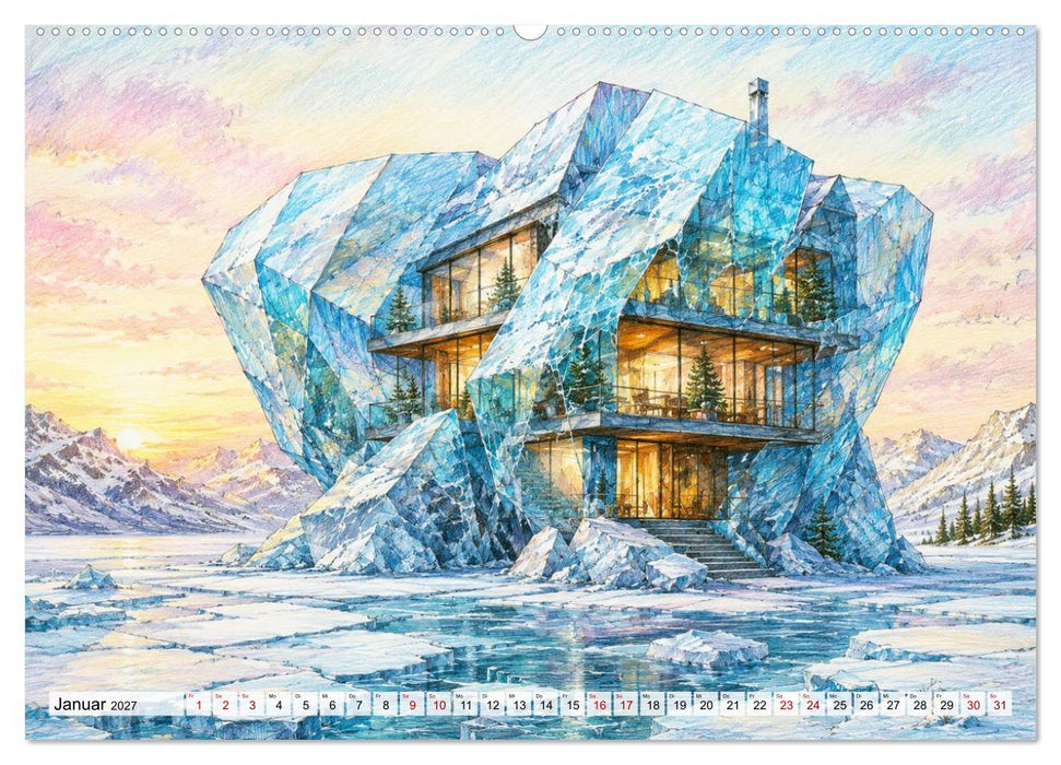 Häuser der Monate (CALVENDO Premium Wandkalender 2027)