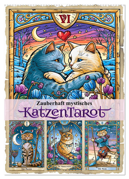 Zauberhaft mystisches Katzentarot (CALVENDO Wandkalender 2027)