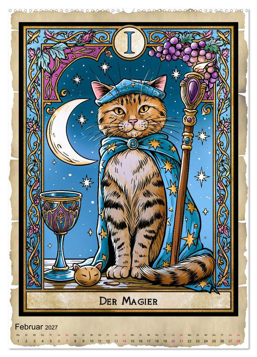 Zauberhaft mystisches Katzentarot (CALVENDO Wandkalender 2027)