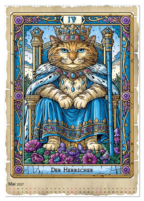 Zauberhaft mystisches Katzentarot (CALVENDO Wandkalender 2027)