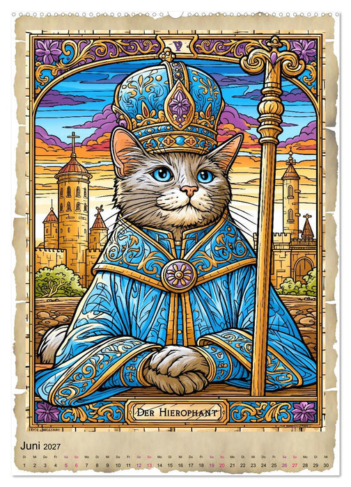 Zauberhaft mystisches Katzentarot (CALVENDO Wandkalender 2027)