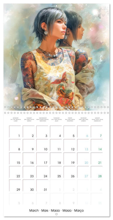Women with tattoos - Inspired by Asia and the Manga style (CALVENDO Monthly Calendar 2027)