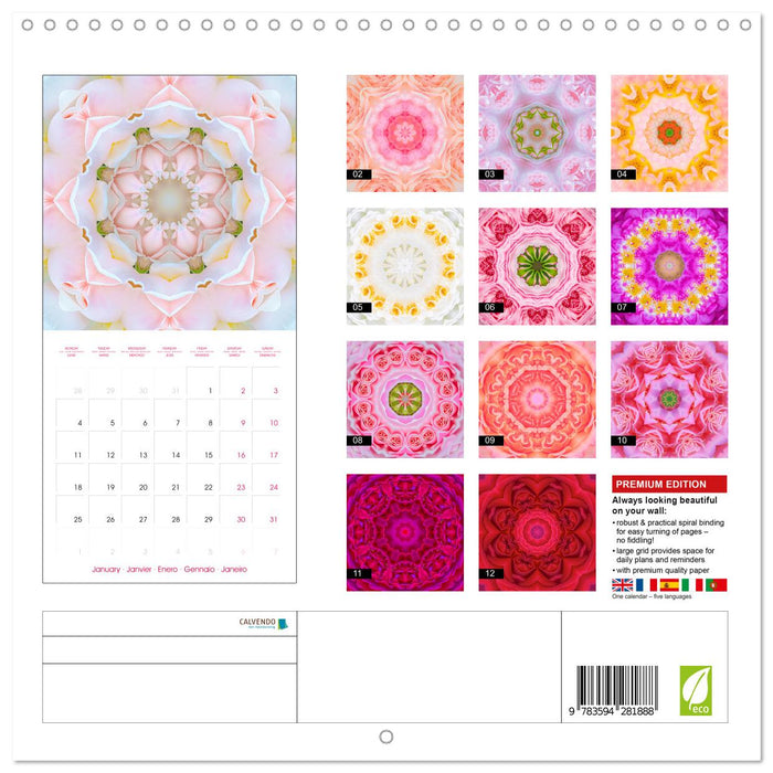 MANDALAS OF ROSES (CALVENDO Monthly Calendar 2027)