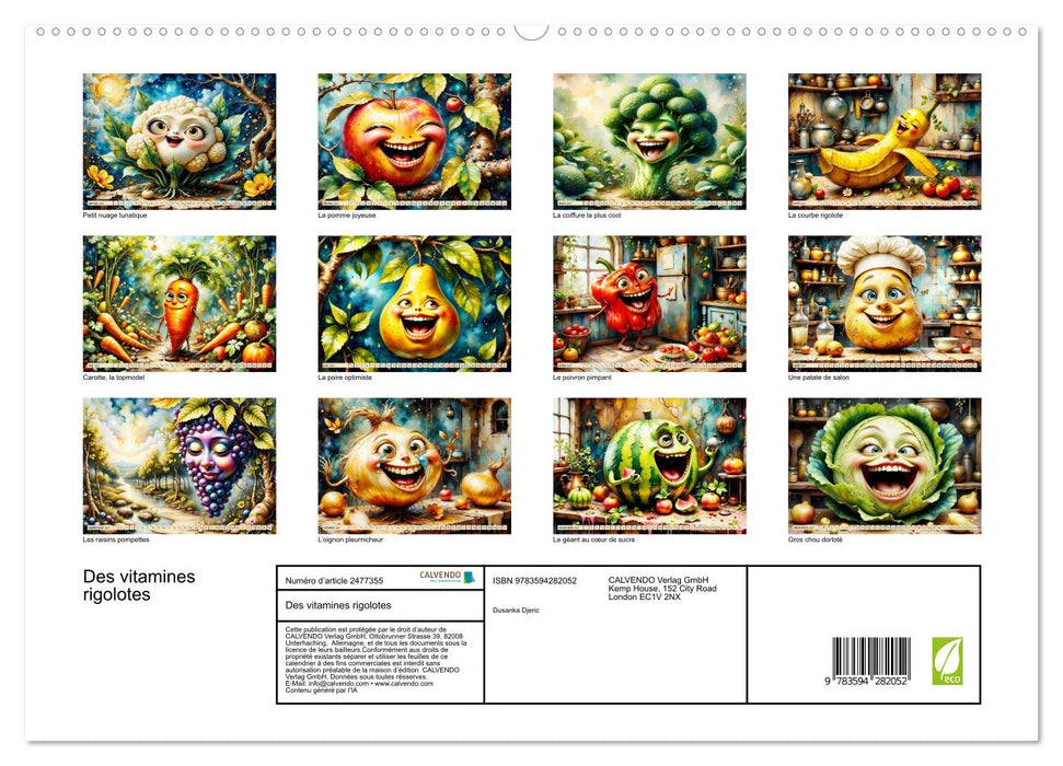 Des vitamines rigolotes (CALVENDO Calendrier supérieur 2027)