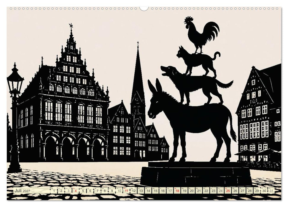 Deutschland im Scherenschnitt (CALVENDO Premium Wandkalender 2027)