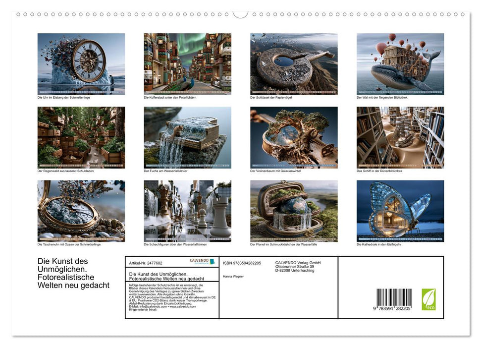 Die Kunst des Unmöglichen. Fotorealistische Welten neu gedacht (CALVENDO Premium Wandkalender 2027)