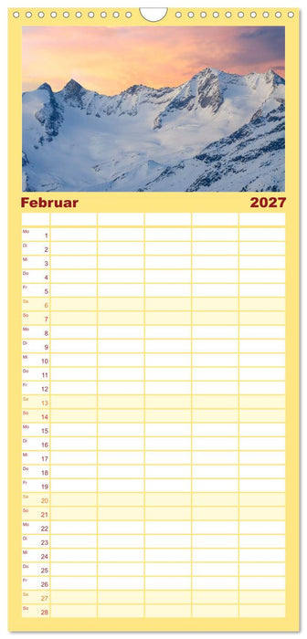 Die Zillertaler Alpen (CALVENDO Familienplaner 2027)