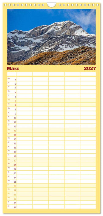 Die Zillertaler Alpen (CALVENDO Familienplaner 2027)