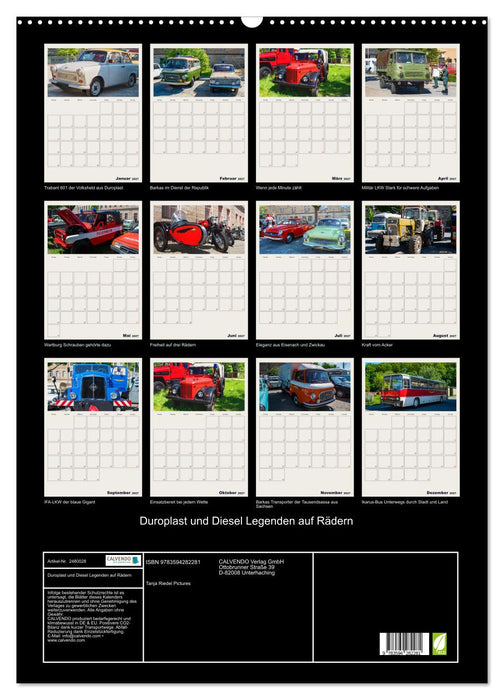 Duroplast und Diesel Legenden auf Rädern (CALVENDO Wandkalender 2027)
