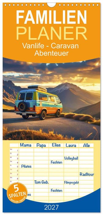 Vanlife - Caravan Abenteuer (CALVENDO Familienplaner 2027)