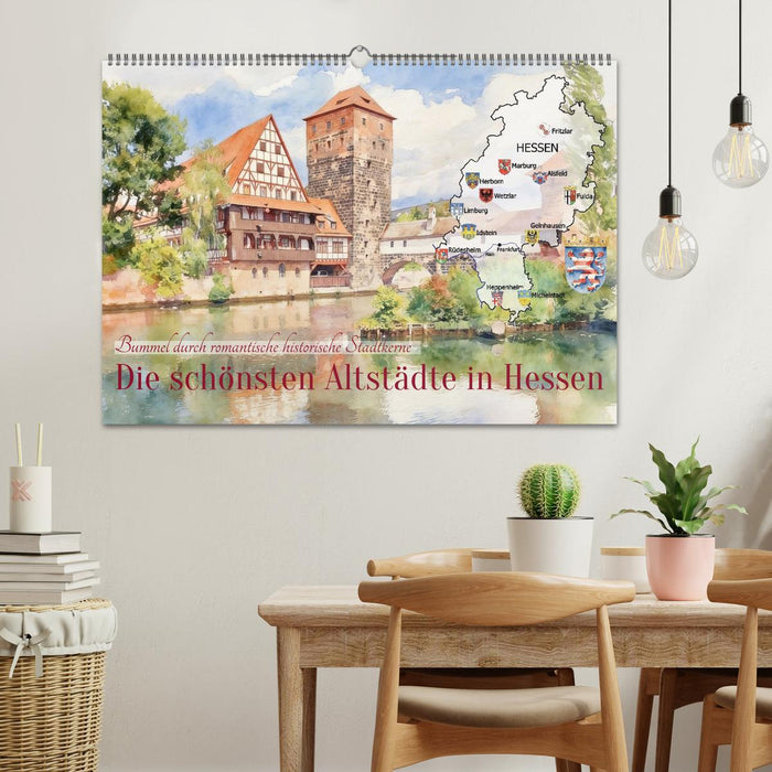 Die schönsten Altstädte in Hessen (CALVENDO Wandkalender 2027)