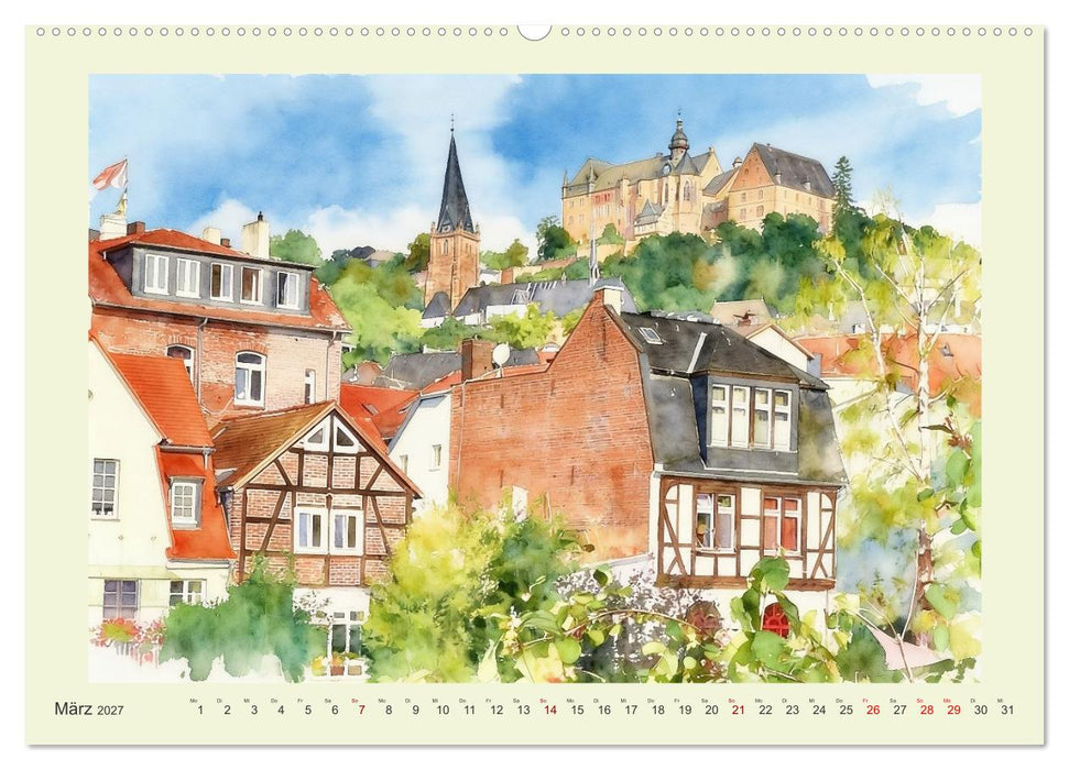 Die schönsten Altstädte in Hessen (CALVENDO Wandkalender 2027)